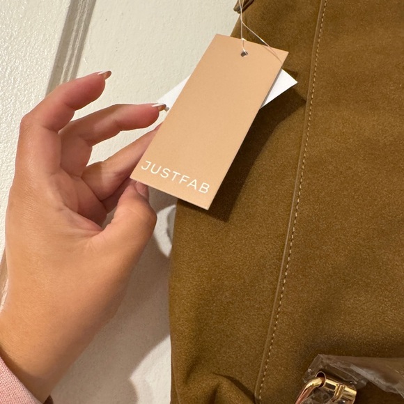 JustFab Convertible Backpack/ Crossbody Tan Bag - Picture 3 of 5